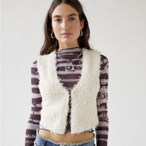 Urban Outfitters Betty Fuzzy Sweater Vest Size S/M
